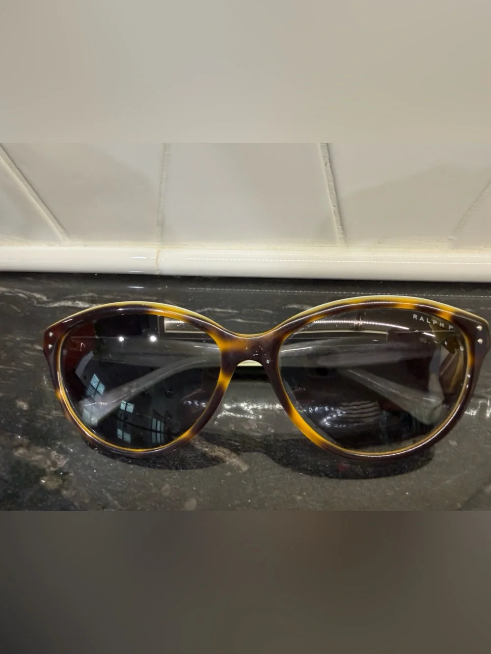 Ralph Lauren Polarized Brown Tortoiseshell Sunglasses – Mint Green Interior